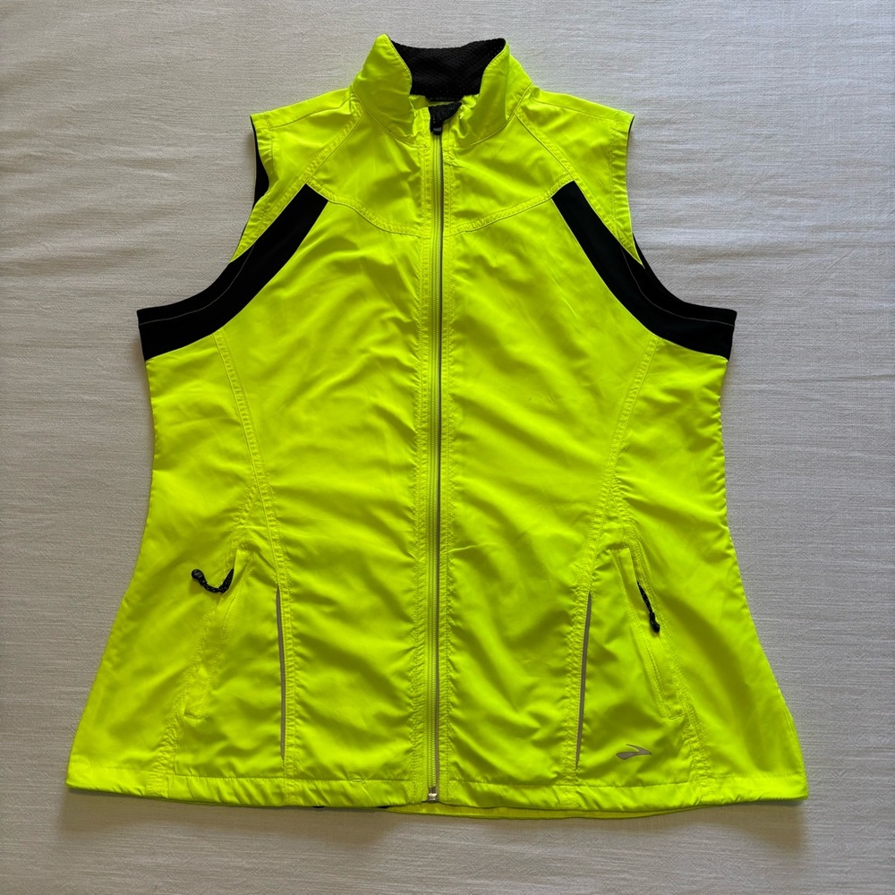 Women's Neon Yellow Sleeveless Jacket